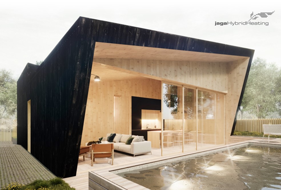 Portugal Lagoa render — bio-based housing project